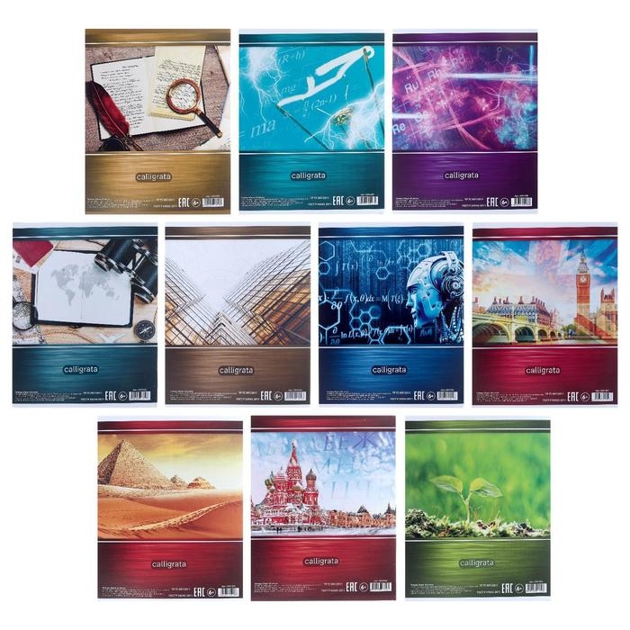 Комплект предметных тетрадей 48 листов «Металл», 10 предметов, со справочным материалом, обложка мелованный картон, блок №2, белизна 75% (серые листы) Комплект предметных тетрадей 48 листов «Металл», 10 предметов, со справочным материалом, обложка мелованный картон, блок №2, белизна 75% (серые листы)