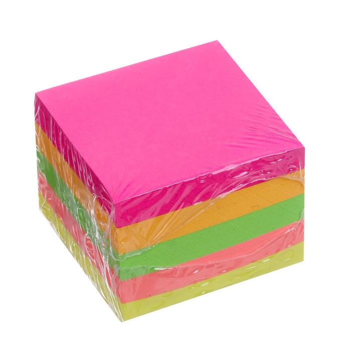 Блок с липким краем 51 мм х 51 мм, 400 листов, флуоресцентный, 5 цветов Блок с липким краем 51 мм х 51 мм, 400 листов, флуоресцентный, 5 цветов