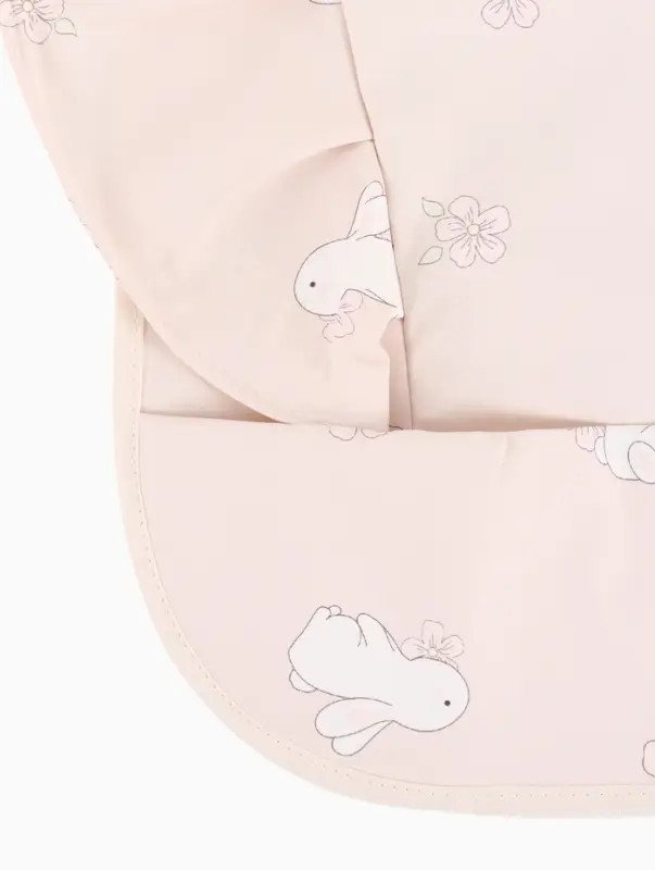 Нагрудник для кормления, непромокаемый с карманом &laquo;Нежные кролики&raquo; M&B