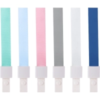 Держатель для бейджа Deli 8352,шир.тесьмы 1см,замок на кнопке,серый,12шт/уп