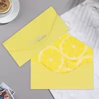 Конверт для денег «Сладкой жизни!» софт тач, тиснение, желтый цвет, 9×19 см