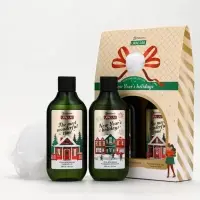 Подарочный набор новогодний: гель для душа, пена для ванны и мочалка, URAL LAB