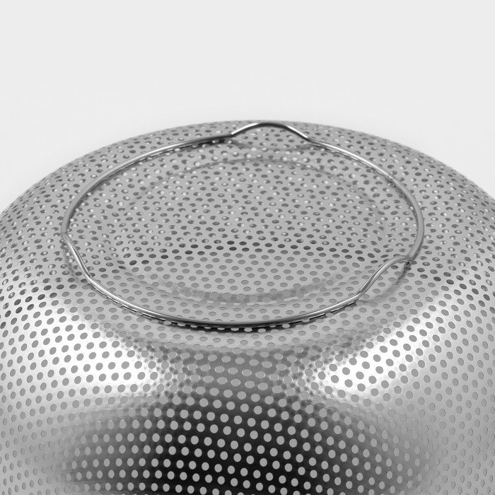 Дуршлаг из нержавеющей стали с ручками «Марко», d=25,5 см, две ручки Дуршлаг из нержавеющей стали с ручками «Марко», d=25,5 см, две ручки