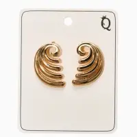 Серьги металл «Волна», цвет золото Серьги металл «Волна», цвет золото