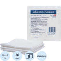 Салфетки сорб. неткан. мед. стер. 10x10,5шт/уп,8 сл. Angel/EVERSMED
