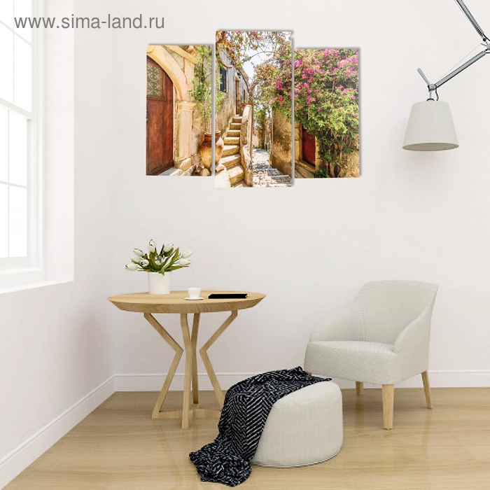 Картина модульная на подрамнике  Картина модульная на подрамнике " Улочка" (2-25х50, 30х60 см) 80х60 см