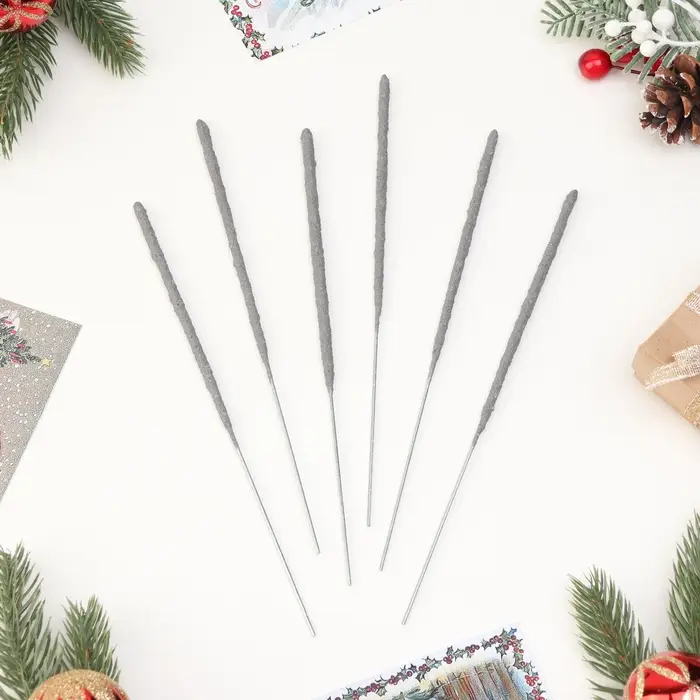 Бенгальские огни «С Новым годом!», 21 см, 6 штук Бенгальские огни «С Новым годом!», 21 см, 6 штук