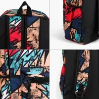 Рюкзак школьный &laquo;Абстракция&raquo; с карманами, 30&times;13&times;42 см, красный