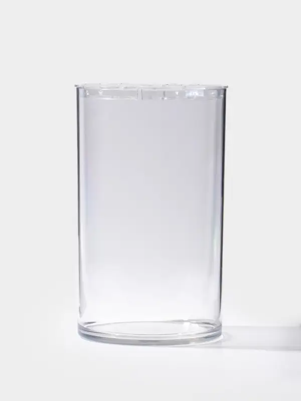 Ваза пластик настольная с крышкой "Альваро" 25х15 см, прозрачный