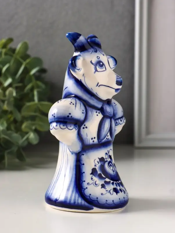 Фигурка фарфор &laquo;Коза Глаша&raquo;, 14 см, гжель