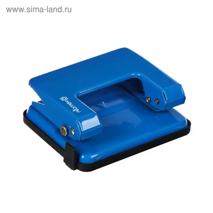 Дырокол металлический 20 листов, Attomex, форматная линейка, синий Дырокол металлический 20 листов, Attomex, форматная линейка, синий