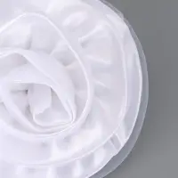 Бант  для волос, цвет белый большой (диаметр 17)