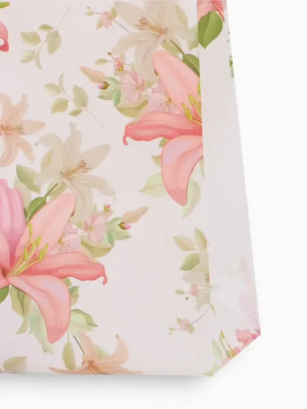 Сумка для покупок Цветы, 32*10*26. отд без молнии,  белый