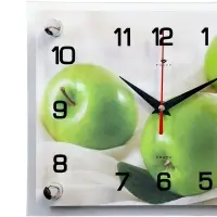 Часы настенные: Кухня, &laquo;Яблоки&raquo;, бесшумные, 20&times;26 см