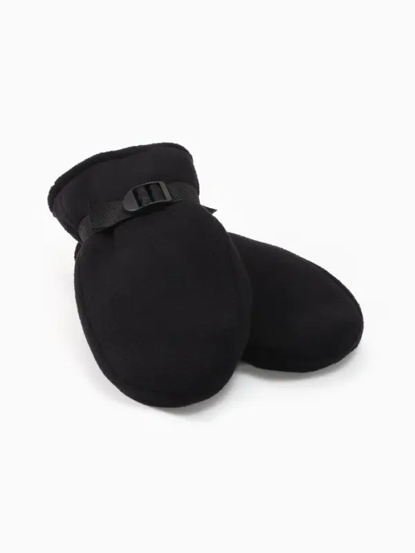 Варежки зимние мужские флисовые р-р 25 см цв.чёрный