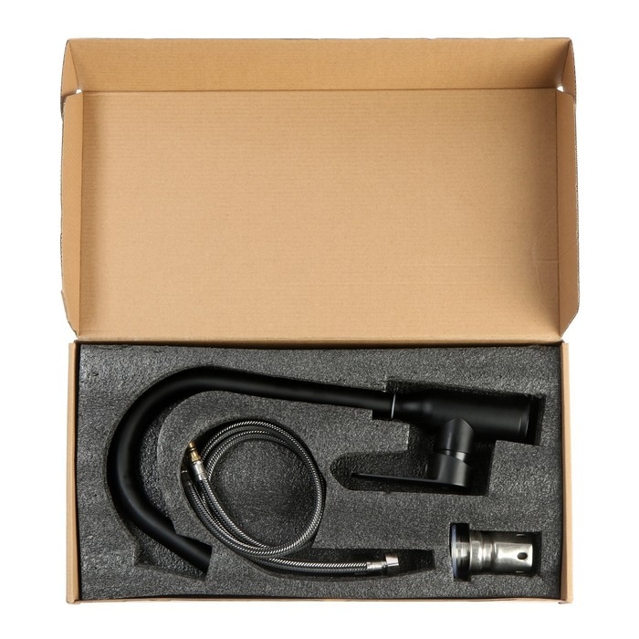 Смеситель для кухни ZEIN Z86, однорычажный, картридж керамика 40 мм, нерж. сталь, черный Смеситель для кухни ZEIN Z86, однорычажный, картридж керамика 40 мм, нерж. сталь, черный