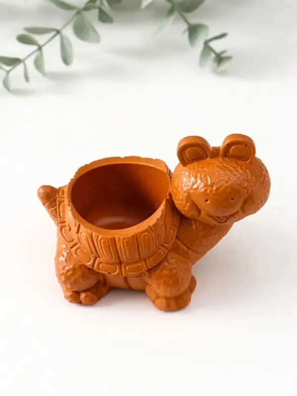 Фигура с подставкой для мелочей «Черепаха», 7.5×10×6 см, красная глина