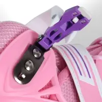 Коньки детские раздвижные BlackAqua, р. 26-29, для фитнеса, розовые Коньки детские раздвижные BlackAqua, р. 26-29, для фитнеса, розовые