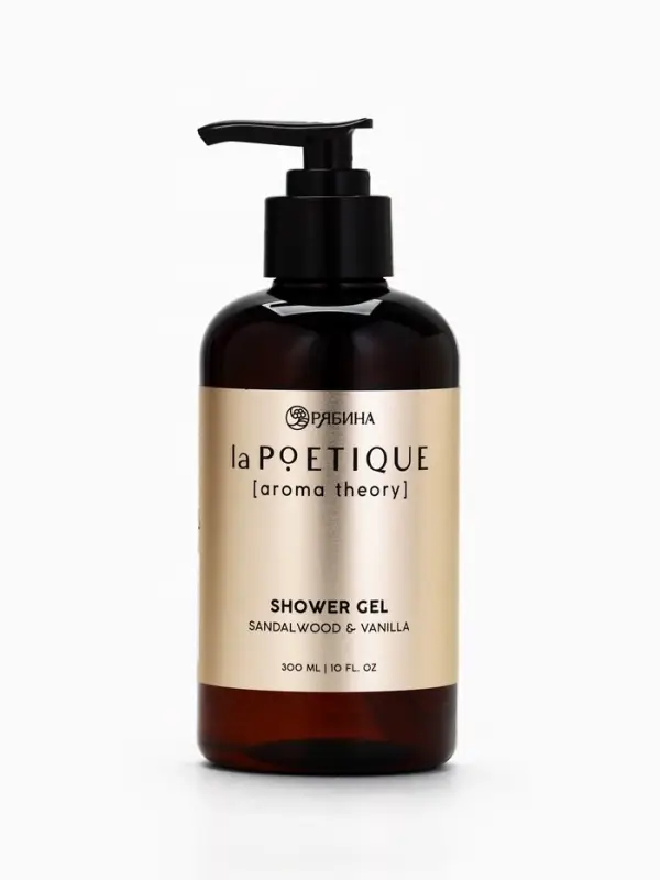 Гель для душа женский, 300 мл, аромат сандала и ванили, LA POETIQUE