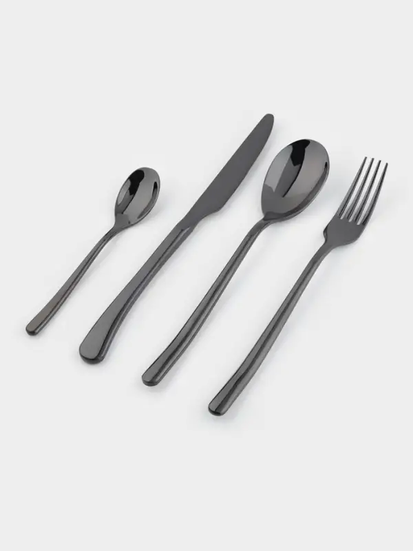 Набор столовых приборов из нержавеющей стали Magistro &laquo;Джентри&raquo;, 4 предмета, чёрный