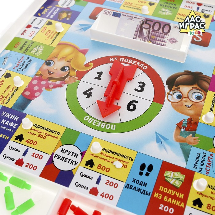 Настольная экономическая игра Монополия, «Для детей», 2-4 игрока, 5+ Настольная экономическая игра Монополия, «Для детей», 2-4 игрока, 5+
