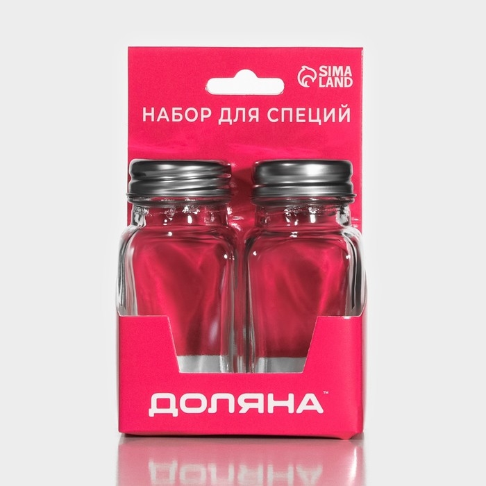 Набор для специй из стекла Доляна «Стандарт», 2 предмета: солонка, перечница 100 мл Набор для специй из стекла Доляна «Стандарт», 2 предмета: солонка, перечница 100 мл