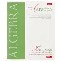 Предметная тетрадь по алгебре Hatber &laquo;Буквица&raquo;, 48 листов, в клетку, со справочным материалом, обложка из мелованного картона