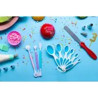 Набор мерных ложек Доляна &laquo;Тепло&raquo;, 6 шт.: 0.62/1.25/2.5/5/7.4/15 мл, красный, белый