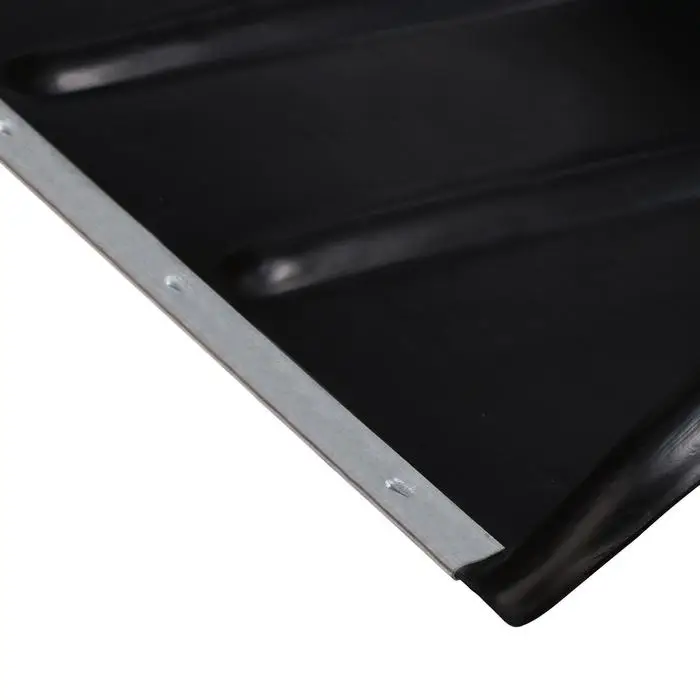 Движок пластиковый для уборки снега, чёрный ковш 600 × 470 мм, металлическая планка, металлическая ручка цвет МИКС Движок пластиковый для уборки снега, чёрный ковш 600 × 470 мм, металлическая планка, металлическая ручка цвет МИКС