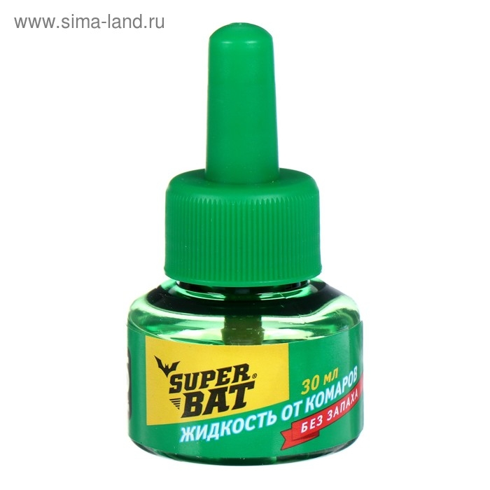 Дополнительный флакон-жидкость от комаров Дополнительный флакон-жидкость от комаров "SuperBAT ", без запаха, 45 ночей, 30 мл