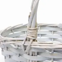 Корзина плетеная ива 28 х 20 х 11 см ручка 14 см, белый