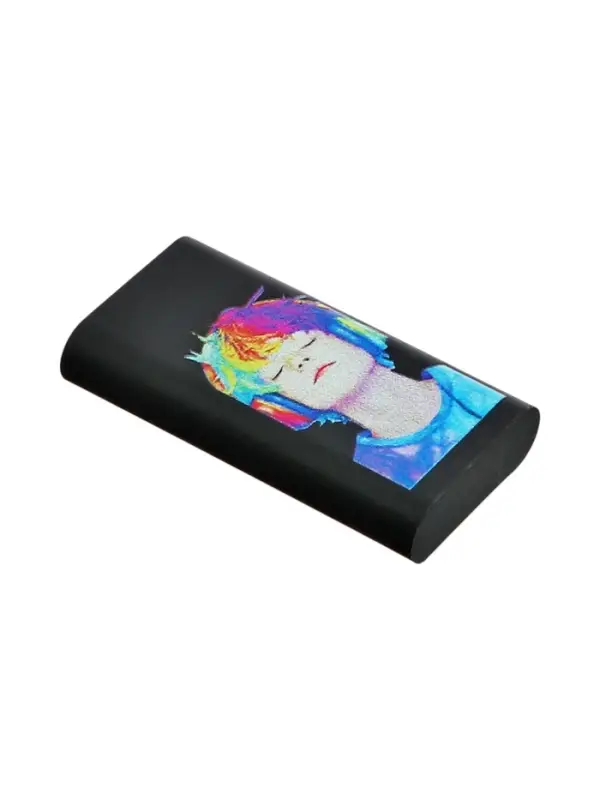 Ластик, термопластичная резина, 46×25×9 мм, черный с дизайном, МИКС Ластик, термопластичная резина, 46×25×9 мм, черный с дизайном, МИКС