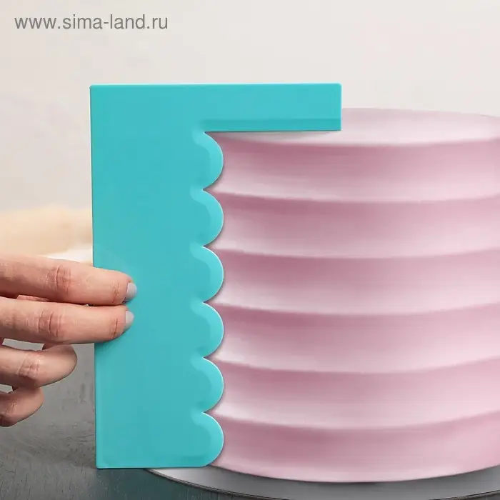 Шпатель кондитерский Доляна «Волны», 18×11,5 см, цвет голубой Шпатель кондитерский Доляна «Волны», 18×11,5 см, цвет голубой