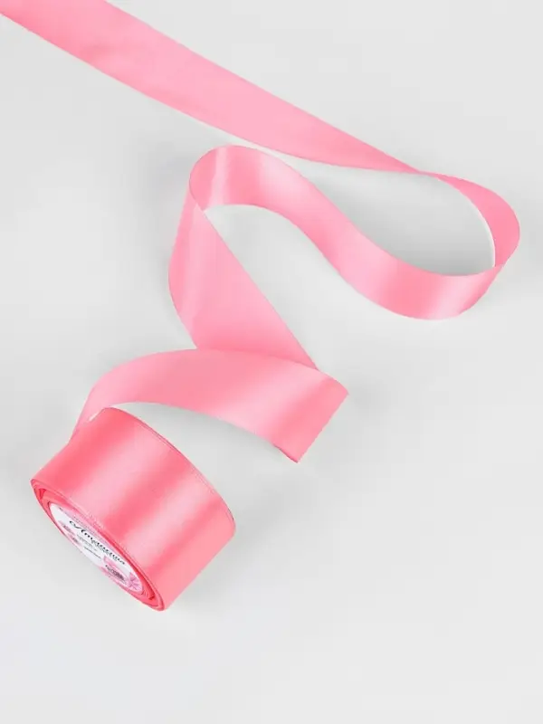Лента атласная, 50 мм, 23&plusmn;1 м, нежно-розовая №147