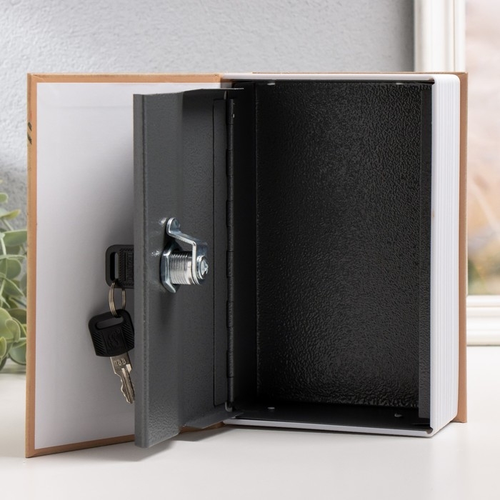 Шкатулка книга пластик, металл Шкатулка книга пластик, металл "Розовая роза" 5,5х12х18 см