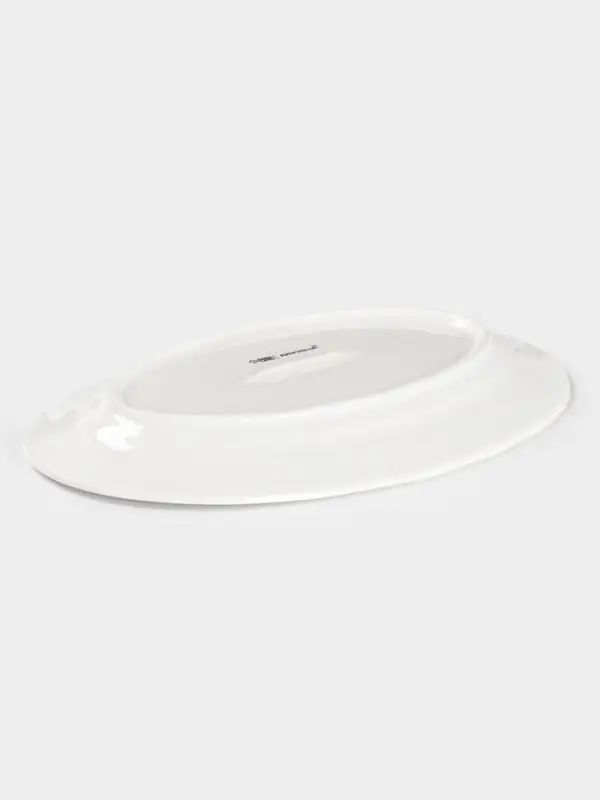 Блюдо овальное c утолщённым краем Доляна White Label, 27.3&times;18.6&times;2 см, фарфор, белое