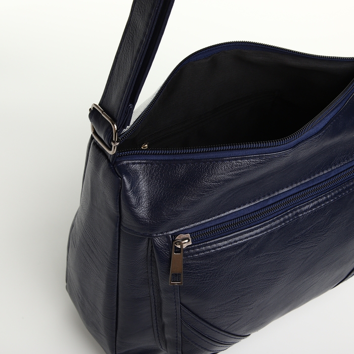 Сумка женская на молнии, цвет синий Сумка женская на молнии, цвет синий