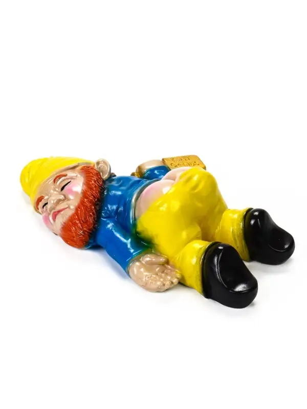 Садовая фигура из гипса &laquo;Рыжий пьяный гном&raquo;, 23&times;16&times;7 см
