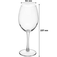 Бокал для&nbsp;вина Энотека&nbsp;615&nbsp;мл.&nbsp;d=64&nbsp;мм.&nbsp;h=237&nbsp;мм.&nbsp;6шт/уп