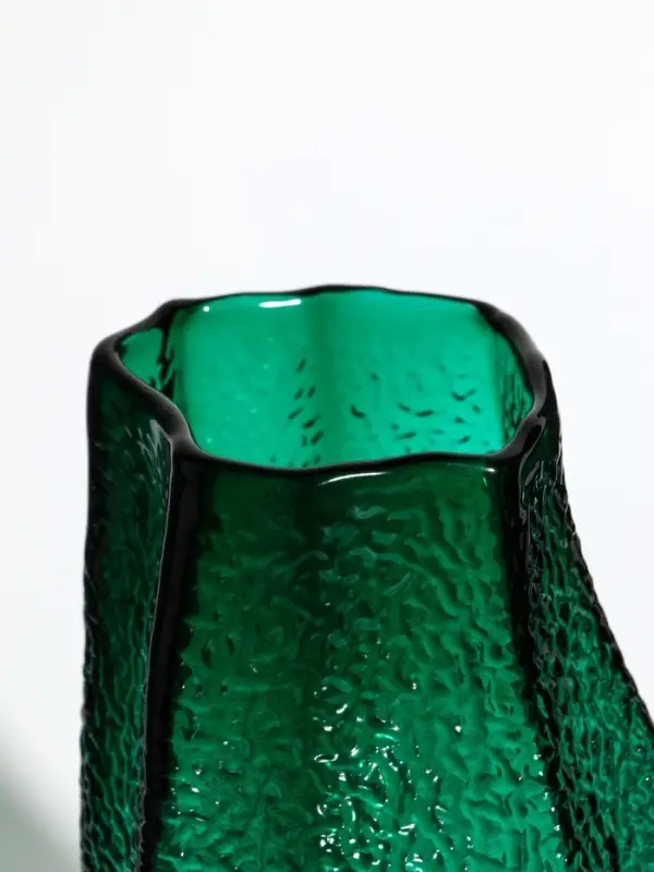 Ваза стекло настольная  Ваза стекло настольная "Дженис" 25х12х8 см, зелёный