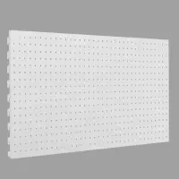 Панель перфорированная для стеллажа, 35&times;89 см, шаг 2.5 см, белая