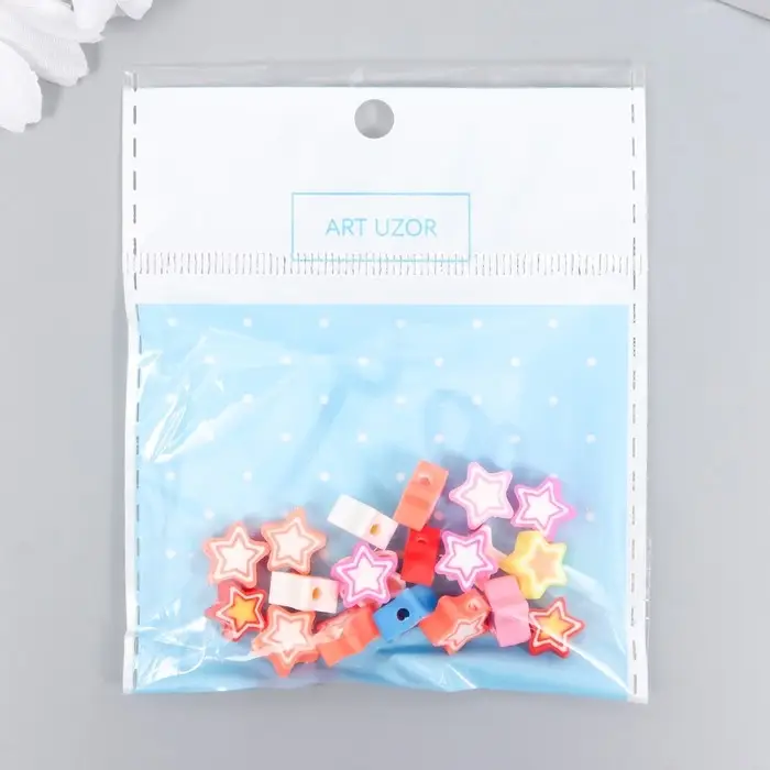 Набор бусин для рукоделия и плетения «Арт Узор. Звёздочки с контуром», цветные, 20 шт., 1×1×1 см Набор бусин для рукоделия и плетения «Арт Узор. Звёздочки с контуром», цветные, 20 шт., 1×1×1 см