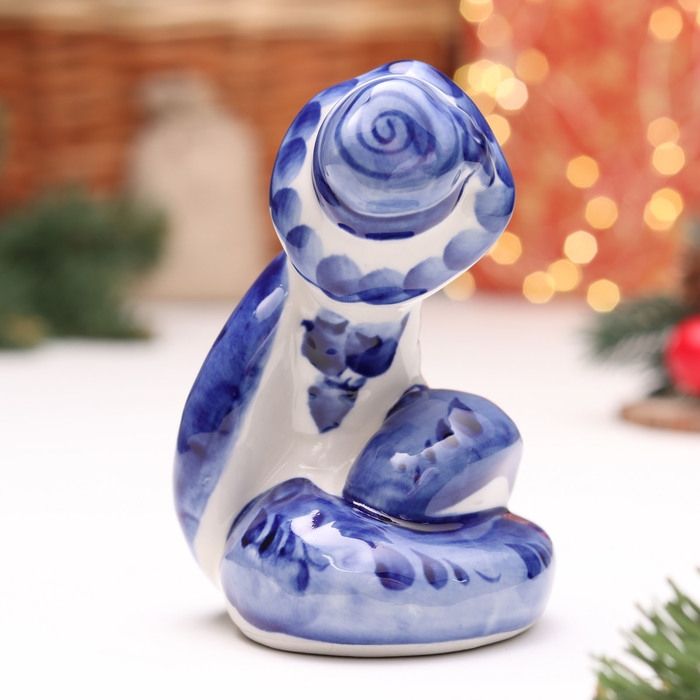 Сувенир Сувенир "Змея", №3, гжель, 11 см