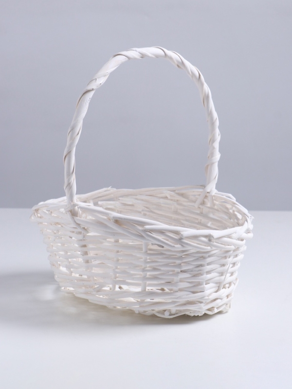 Корзина 27х23х12х9х28см, ива, белая
