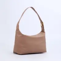 Сумка женская багет на молнии, 32&times;14&times;22 см, бежевая