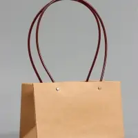 Сумка переноска для цветов, влагостойкая, крафт, 22&times;10.5&times;13.5 см