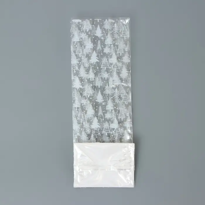 Пакет подарочный новогодний с жёстким дном 6×8×23 см Пакет подарочный новогодний с жёстким дном 6×8×23 см