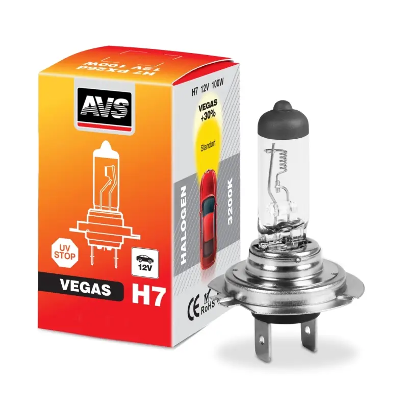 Галогенная лампа AVS Vegas H7.12V.100W.1шт.