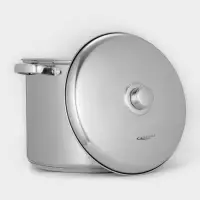 Кастрюля Катунь &laquo;Гретта&raquo;, 13 л, d=28 см, с крышкой, капсульное дно, индукция, нержавеющая сталь, AISI - 201, хромированная