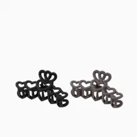 Крабик для волос &laquo;Леона&raquo;, сердца матовый, 10 см, МИКС